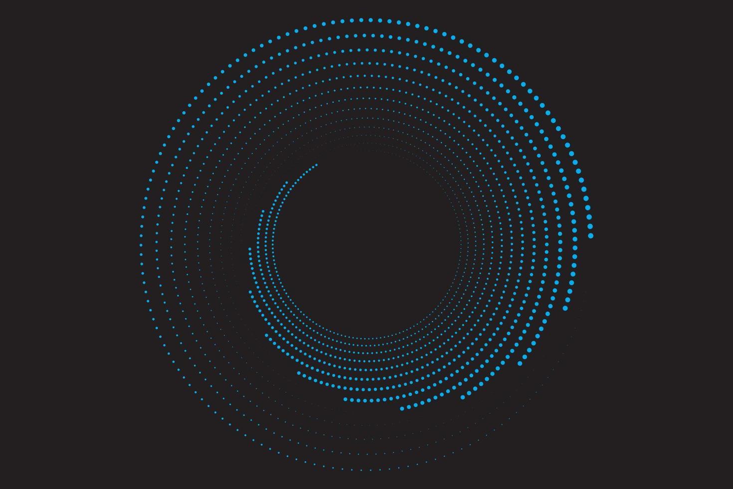 cercle dot lignes design simple bleu vecteur
