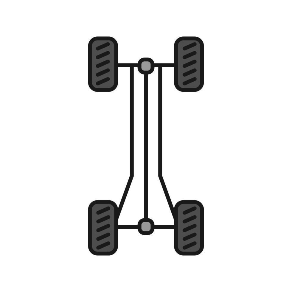 icône de couleur de châssis de voiture. illustration vectorielle isolée vecteur