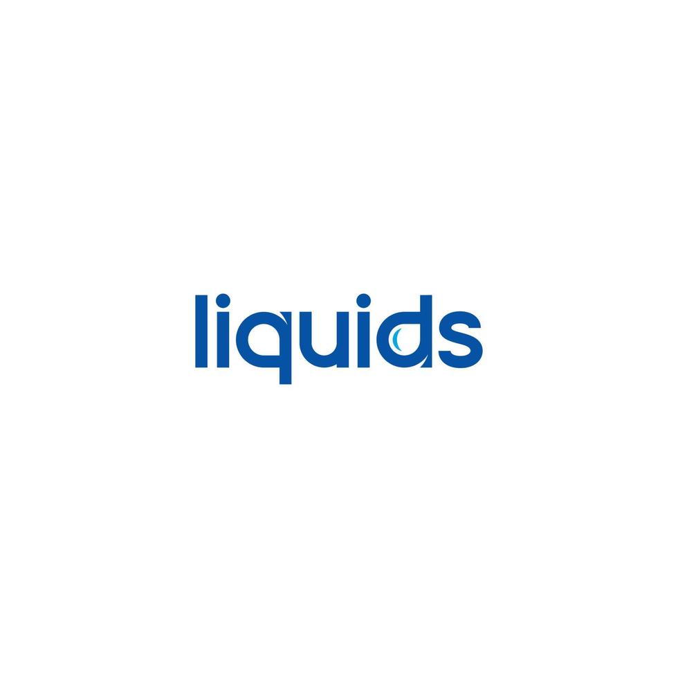 une simple création de logo de mot-symbole de liquides vecteur