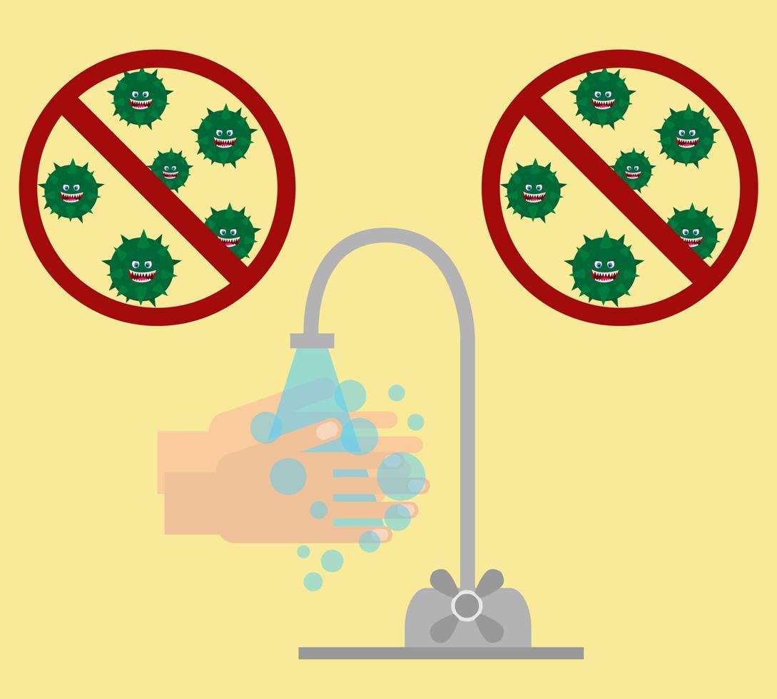 illustration vectorielle conception de se laver la main. vecteur