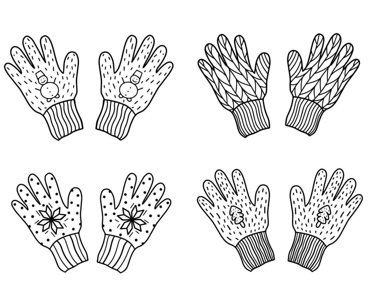 illustration vectorielle de gants vecteur