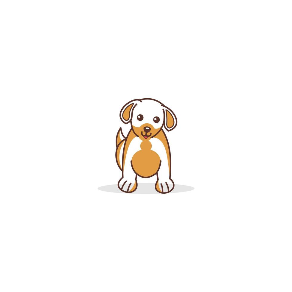 illustration du logo de chien mignon sur fond blanc. le vecteur du chien.