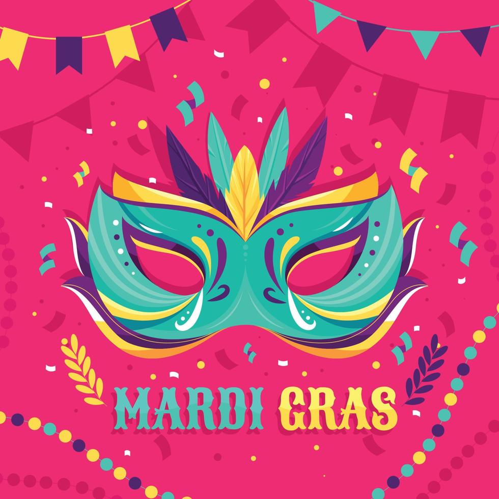 concept de masque de mardi gras vecteur