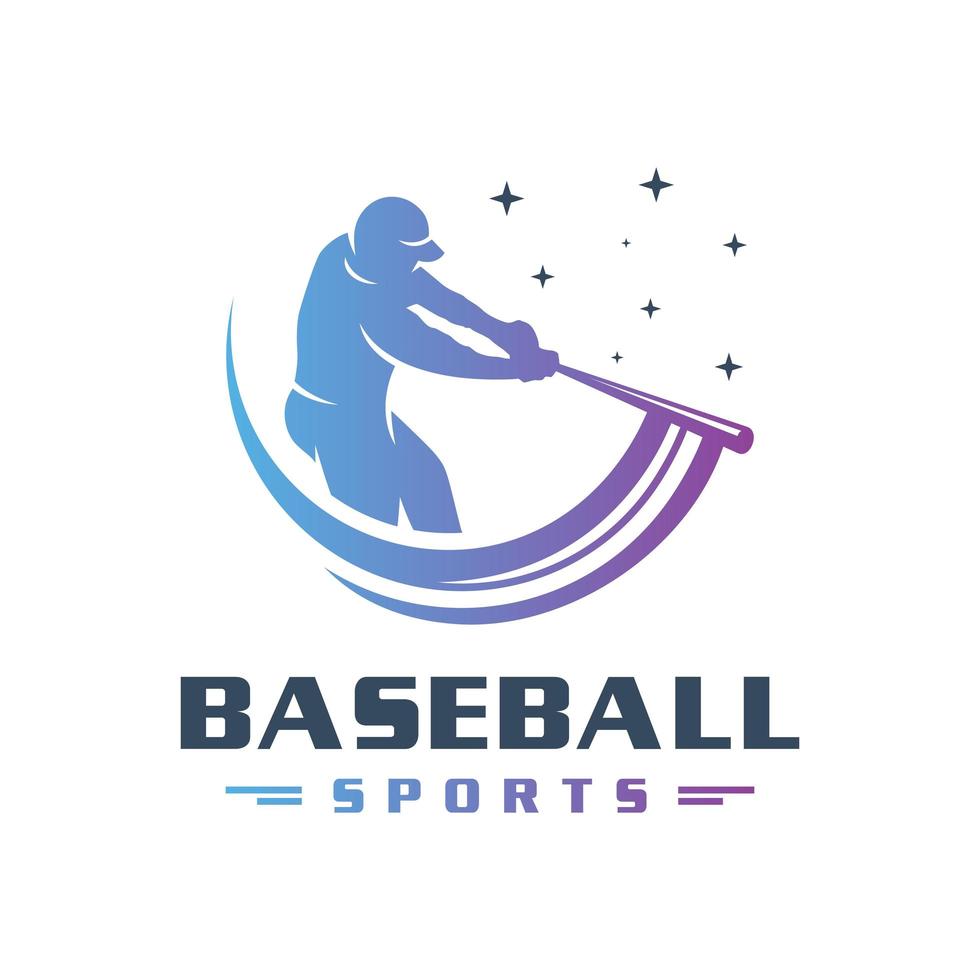 création de logo de baseball sportif vecteur