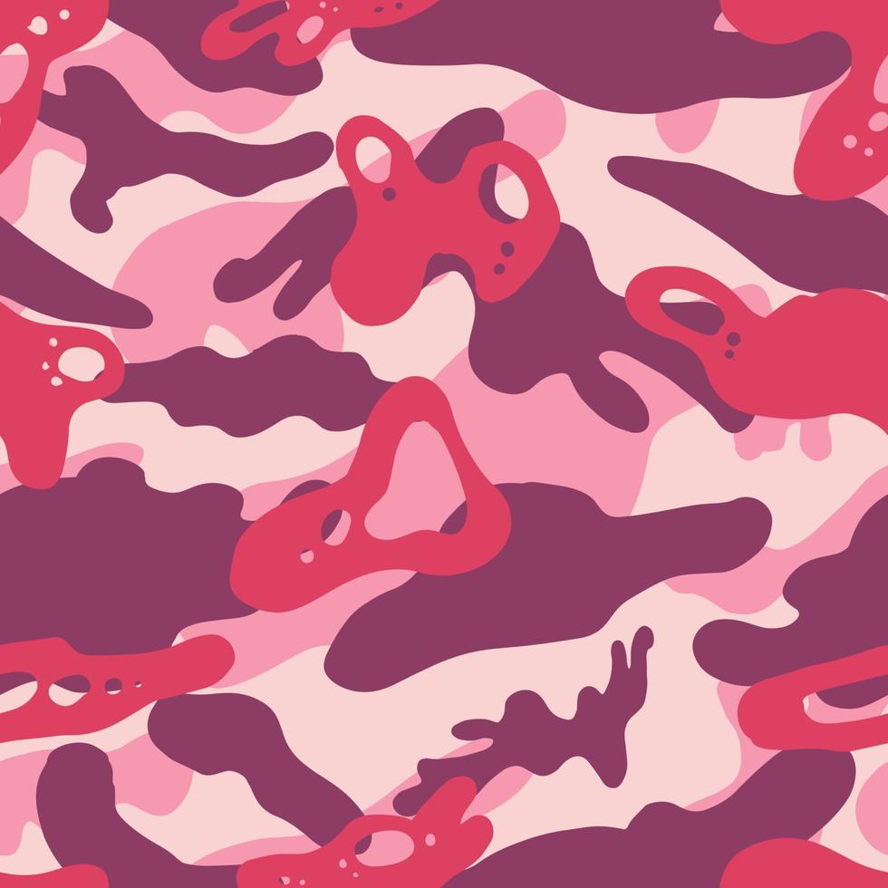 motif de camouflage rose armée sans couture vecteur