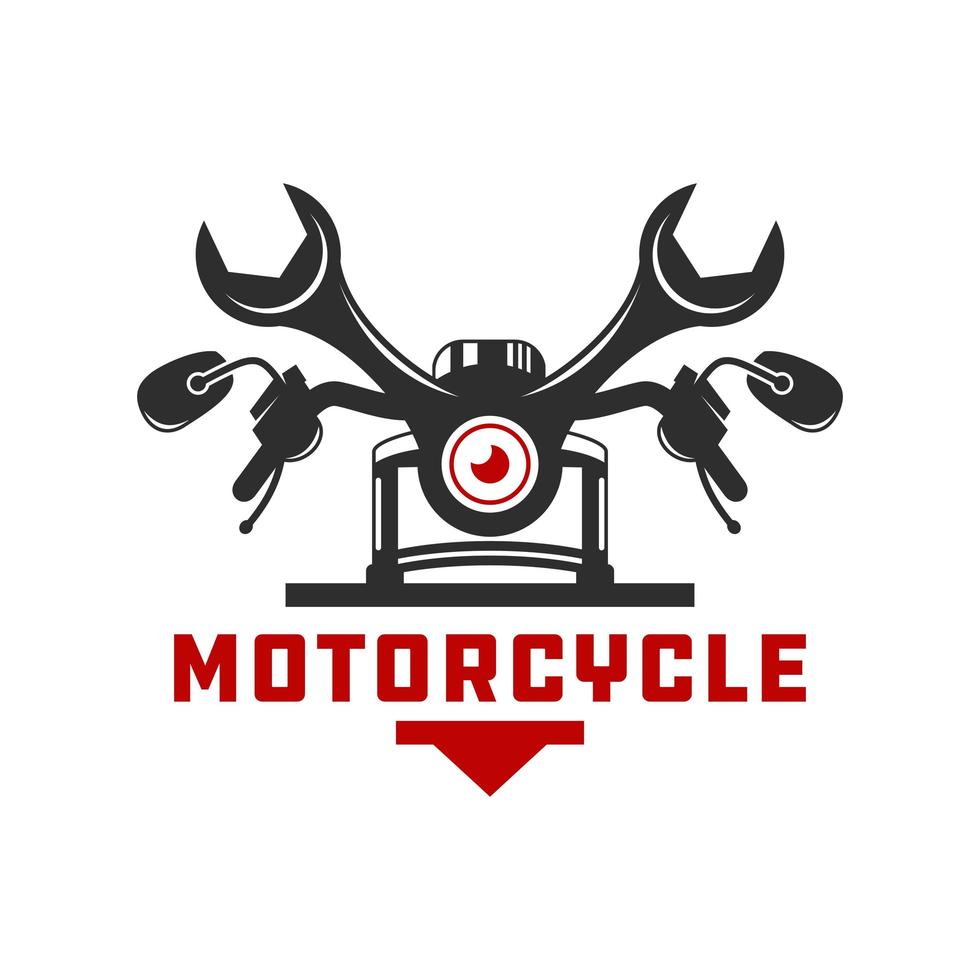 création de logo de réparation de moto vecteur