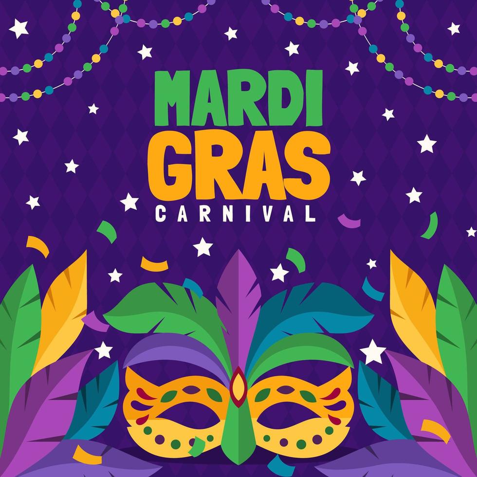 concept de fond de carnaval de mardi gras vecteur