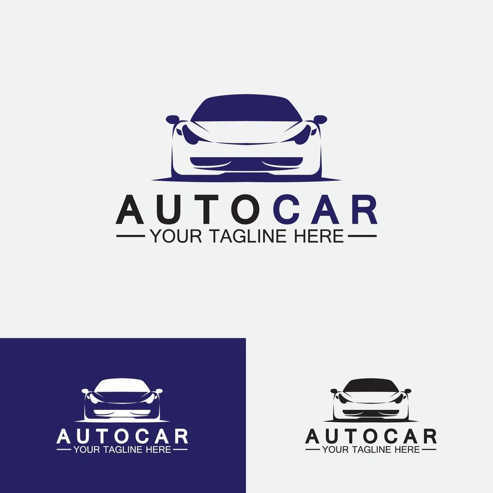 création de logo de voiture automatique avec l'icône de véhicule de voiture de sport concept silhouette.vector modèle de conception d'illustration. vecteur