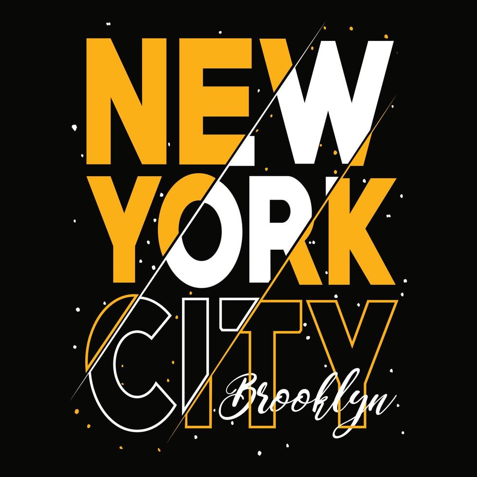 New York brooklyn. conception de t-shirt d'élément de typographie. vecteur