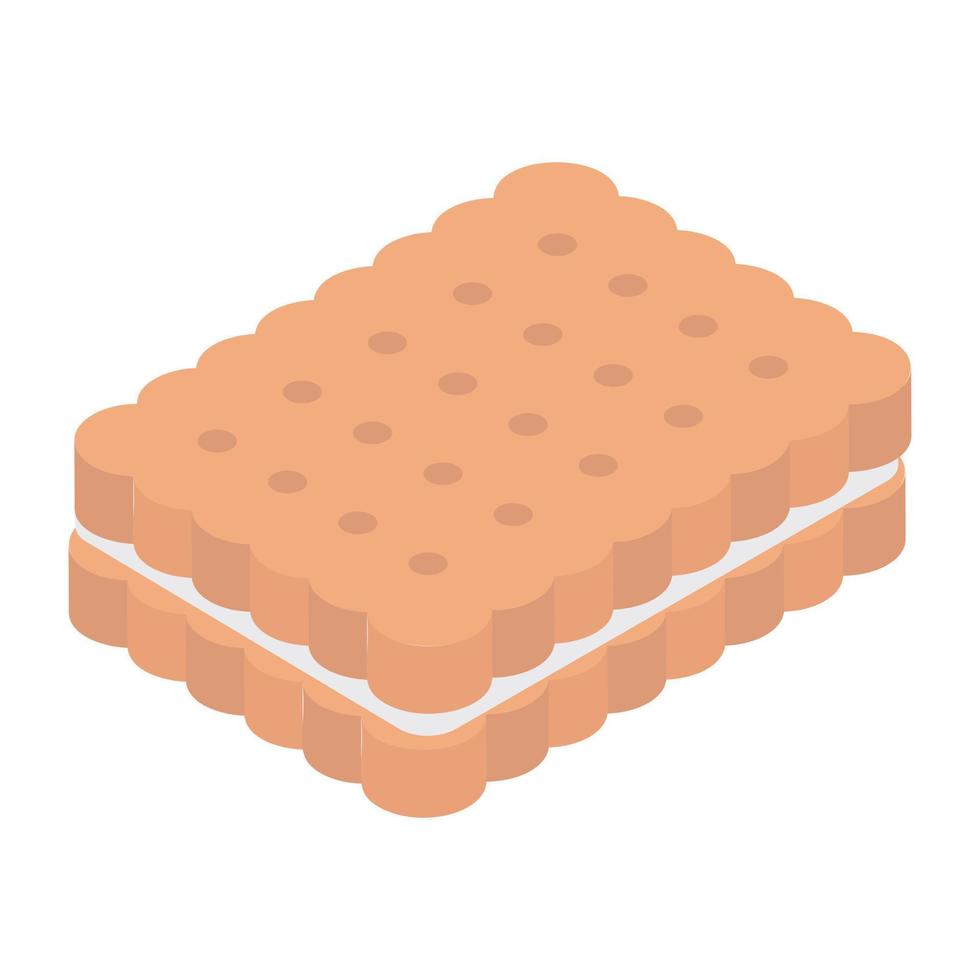 concepts de biscuits sandwich vecteur