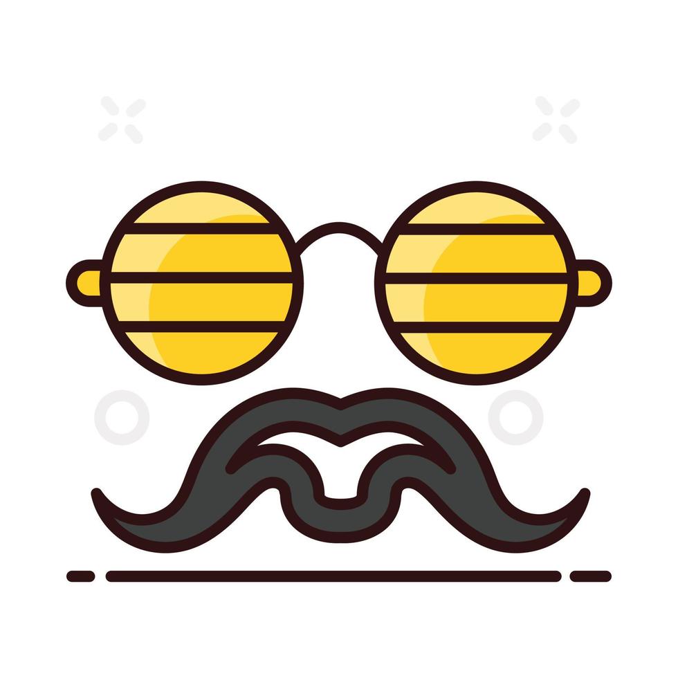 lunettes avec moustache vecteur