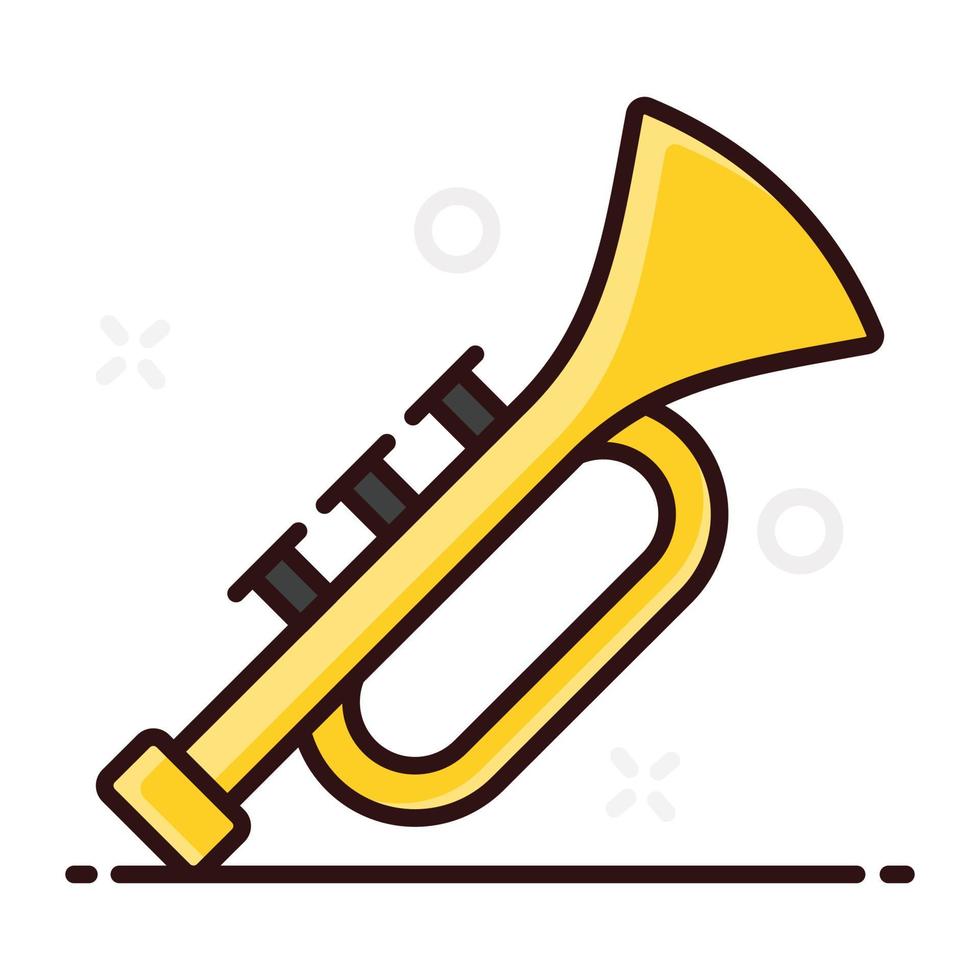 trompette instrument de musique vecteur