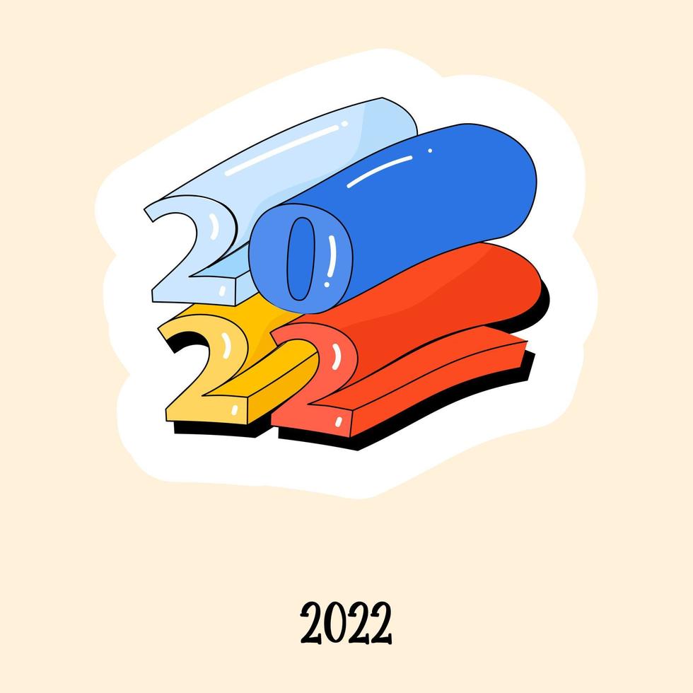 2022 et les chiffres vecteur