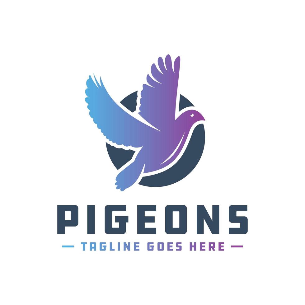 création de logo vectoriel pigeon