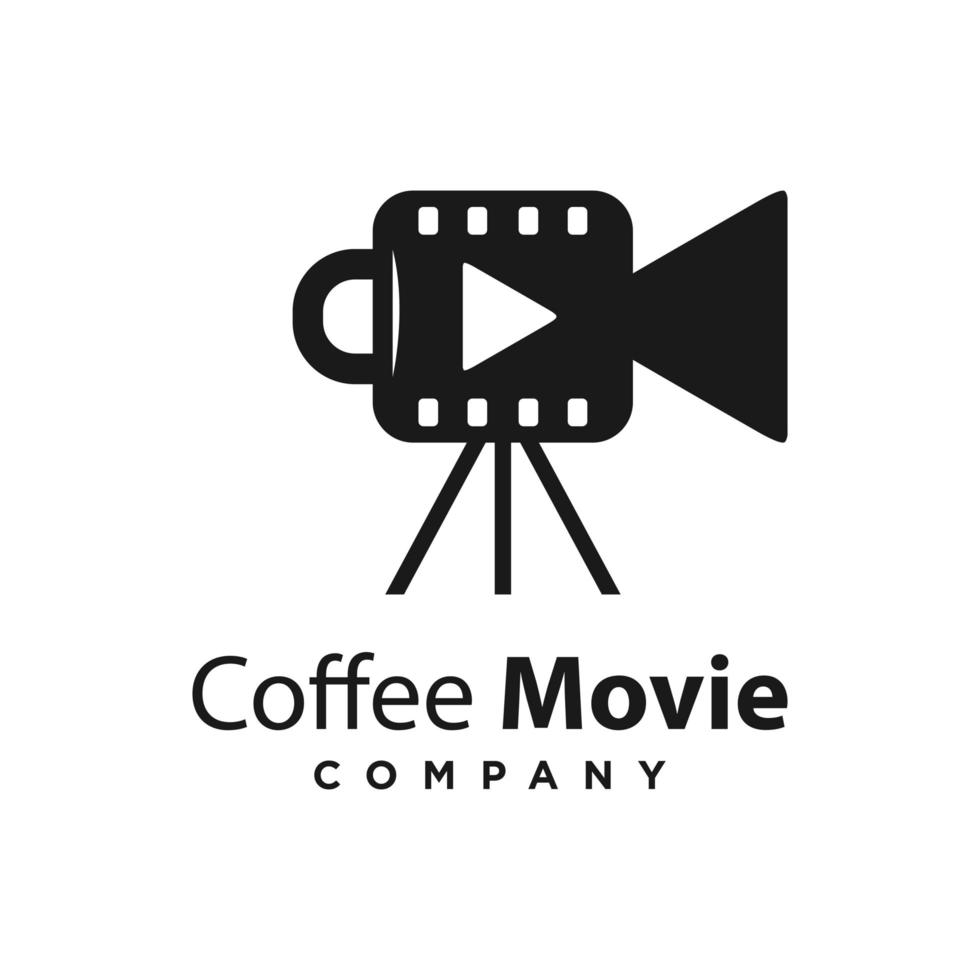 modèle de film de café de conception de logo vecteur