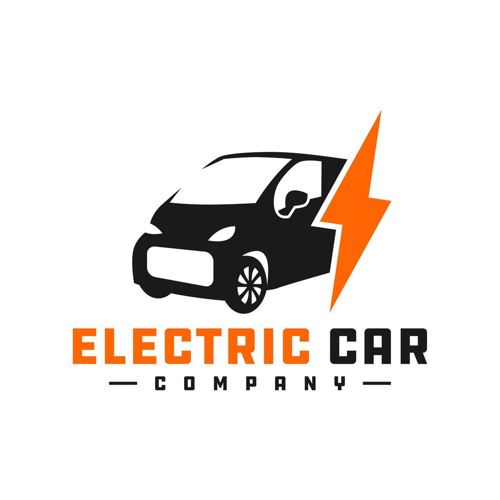 création de logo de voiture électrique vecteur