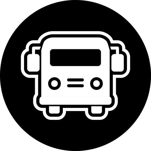 Autobus scolaire Icon Design vecteur