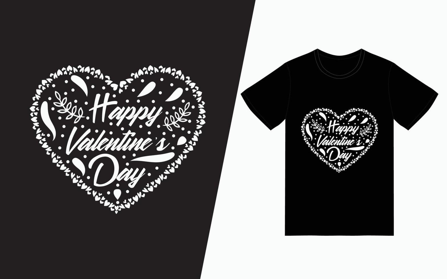 modèle de conception de t-shirt typographie saint valentin vecteur