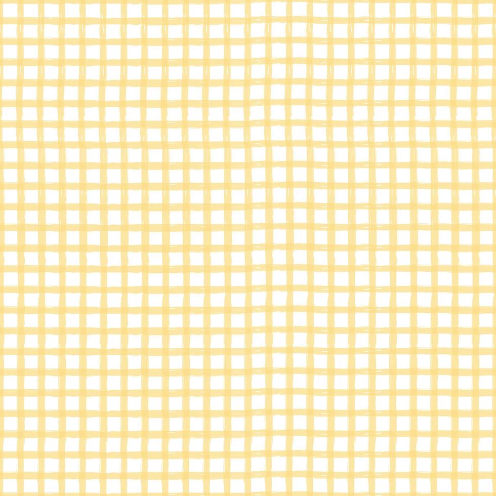 vecteur de répétition à carreaux sans couture motif vichy en jaune et blanc. conception pour impression, tartan, emballage cadeau, textiles, fond à carreaux pour nappes.