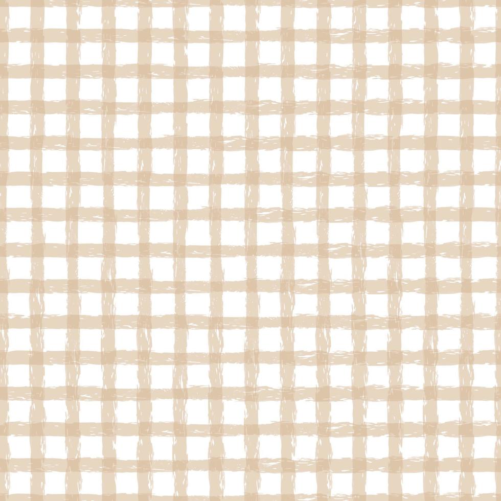 motif vichy motif à carreaux sans couture répéter le vecteur en marron et blanc. conception pour impression, tartan, emballage cadeau, textiles, fond à carreaux pour nappes.