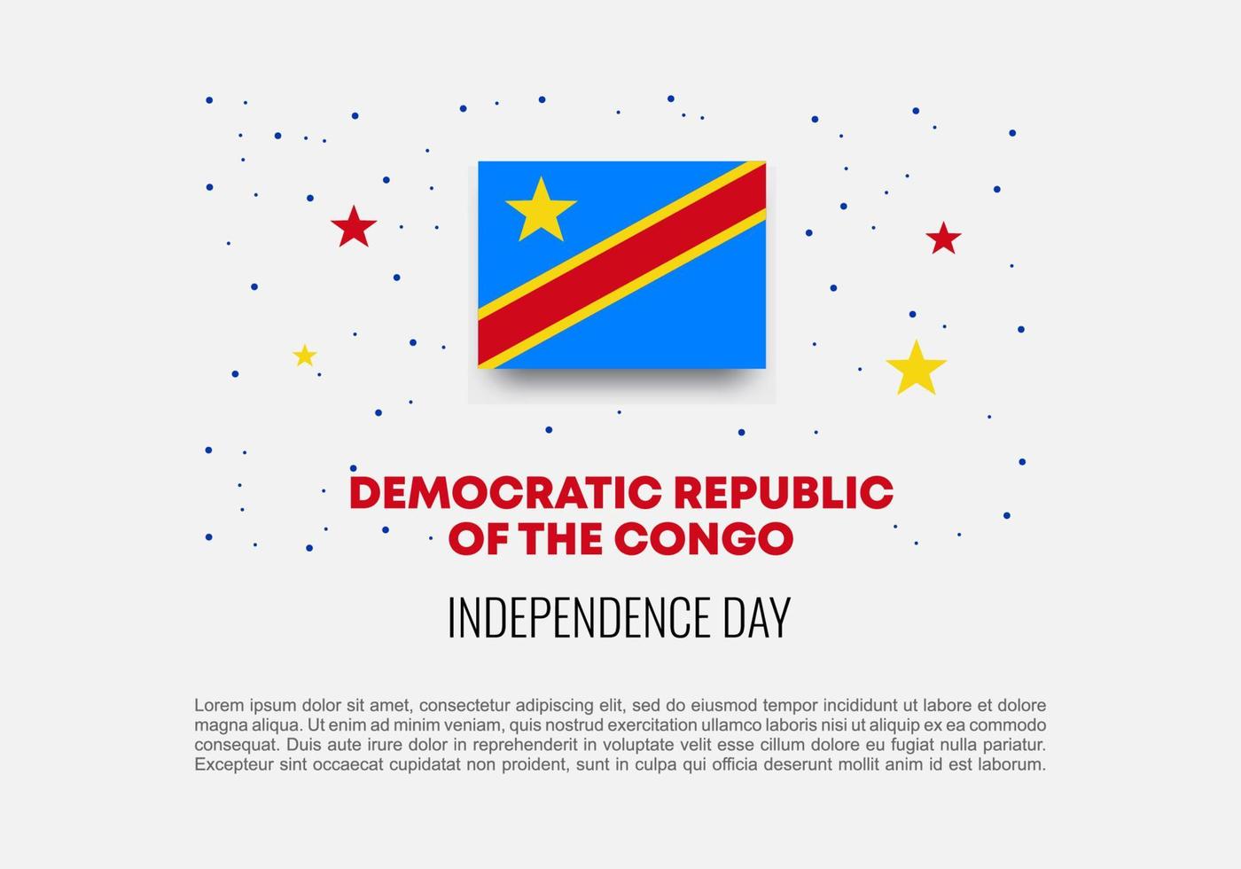 fond de la fête de l'indépendance de la république du congo pour la célébration nationale vecteur