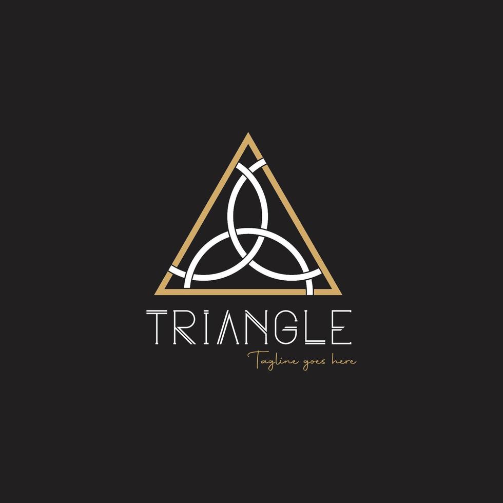 inspiration de conception exclusive de logo de triangle vecteur