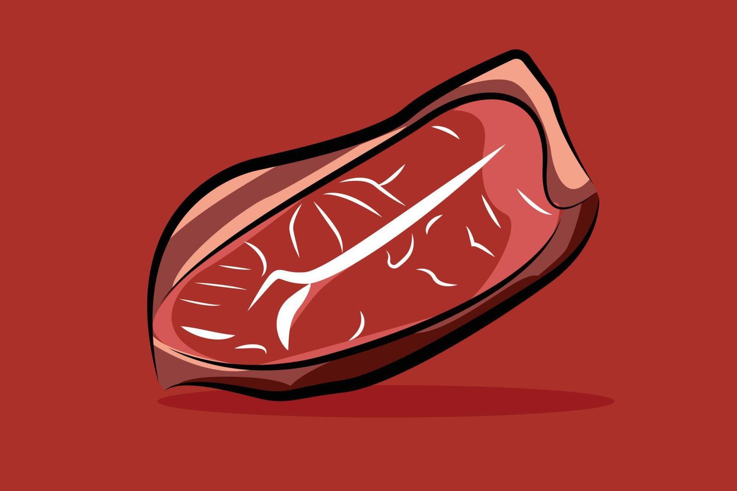 boeuf pour steak, illustration vectorielle vecteur