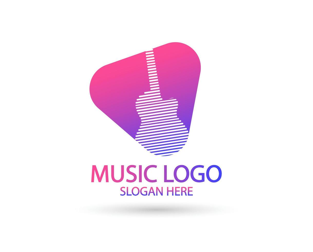 illustration vectorielle de musique moderne logo vecteur