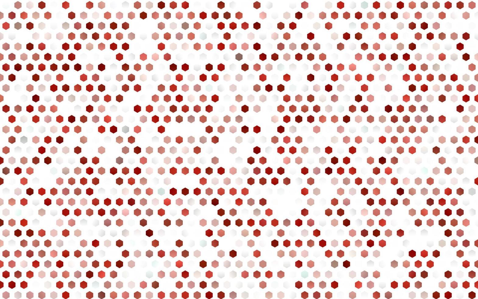 disposition vectorielle rouge clair avec des formes hexagonales. vecteur