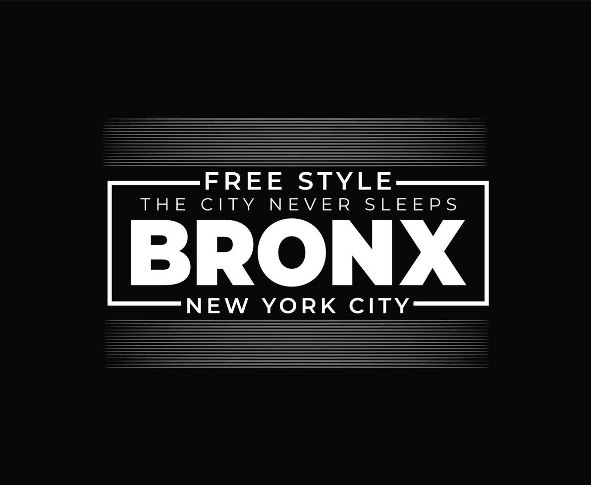 conception de t-shirt typographie bronx new york city vecteur