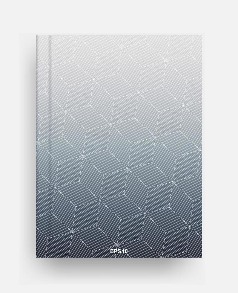 modèle de magazine avec couverture de fond géométrique en demi-teinte. couverture de modèle de cahier pour le fond. vecteur. vecteur