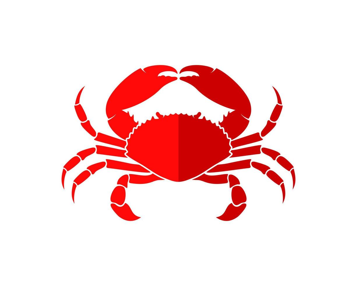 crabe rouge simple et luxueux vecteur