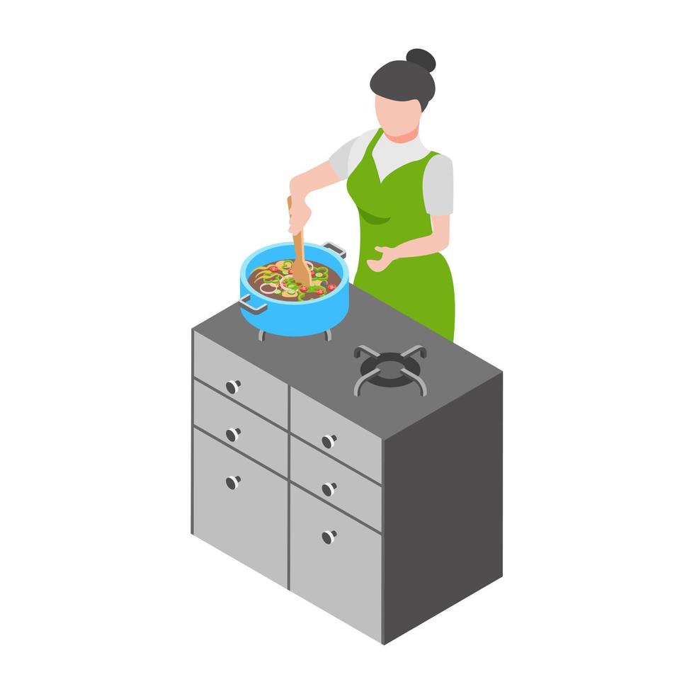 concepts de chef féminin vecteur