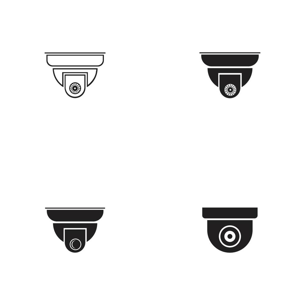 illustration vectorielle du symbole de la vidéosurveillance et de la caméra vecteur