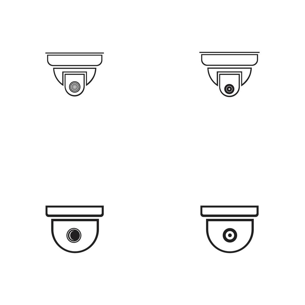 illustration vectorielle du symbole de la vidéosurveillance et de la caméra vecteur