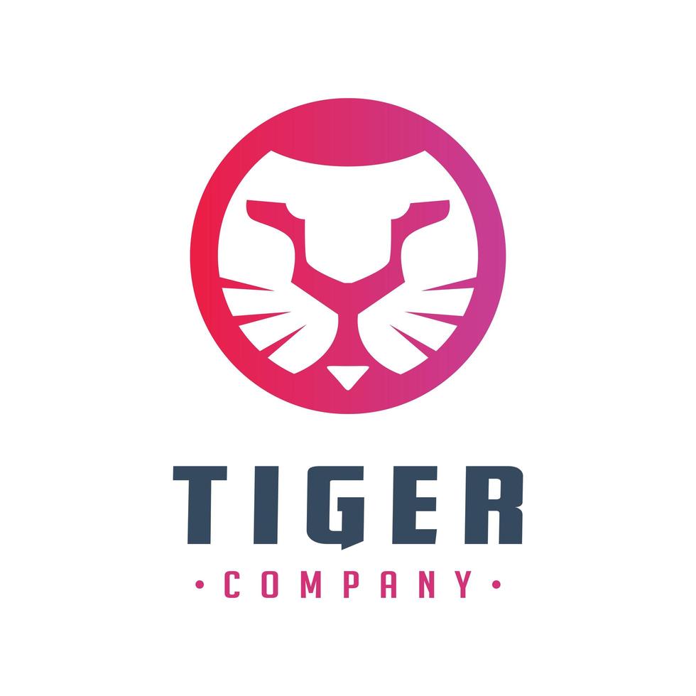 logo tête de tigre concevez votre entreprise vecteur