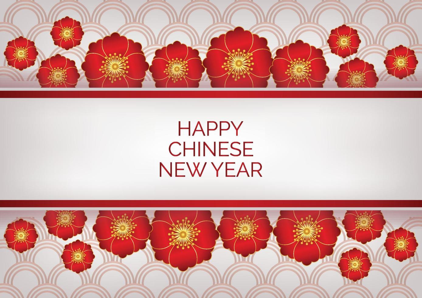 vecteur de conception rose bannière nouvel an chinois
