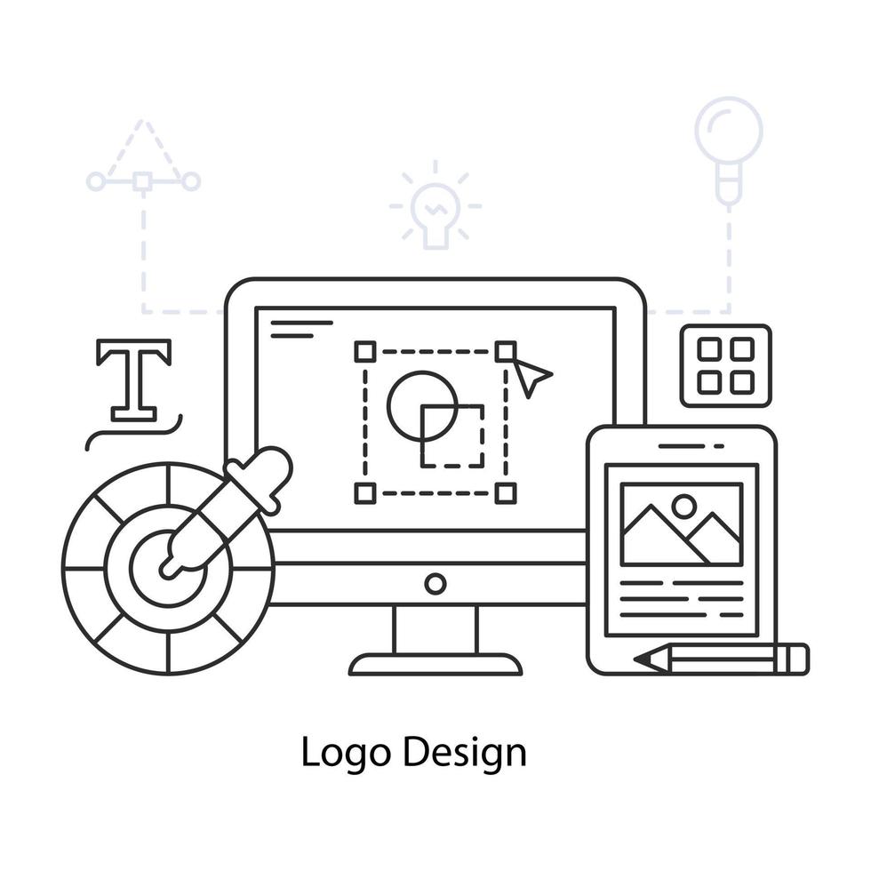 illustration de conception de logo, vecteur modifiable