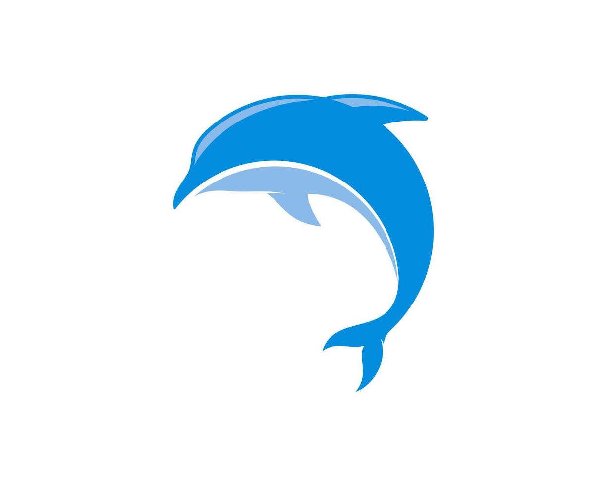 illustration vectorielle de dauphin bleu vecteur