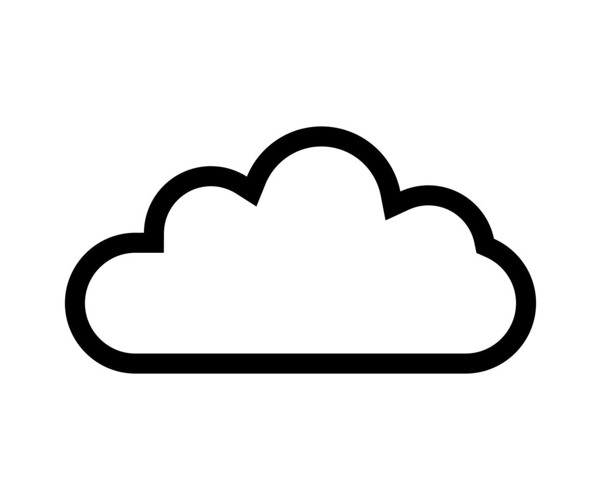 vecteur d'icône de nuage. symbole de ciel de ligne.