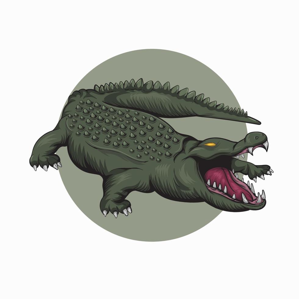 illustration vectorielle alligator féroce vecteur