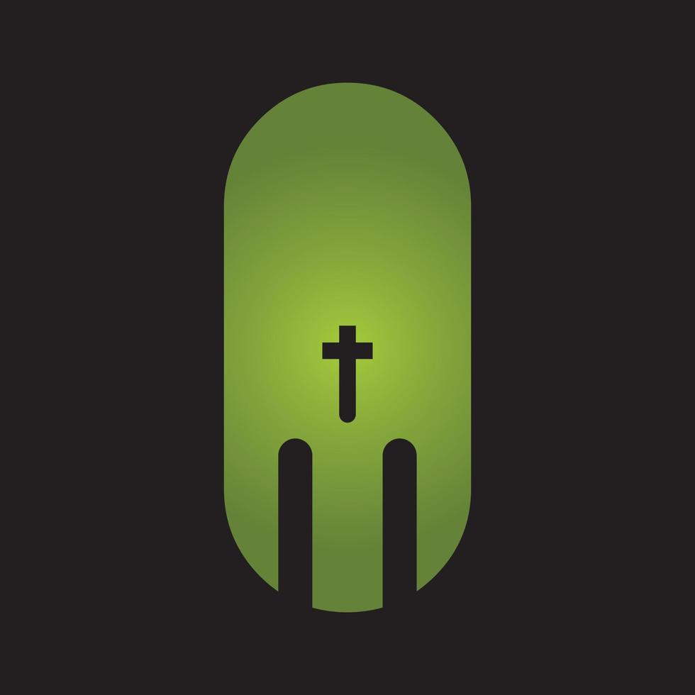 l'église logo design inspiration vecteur stock