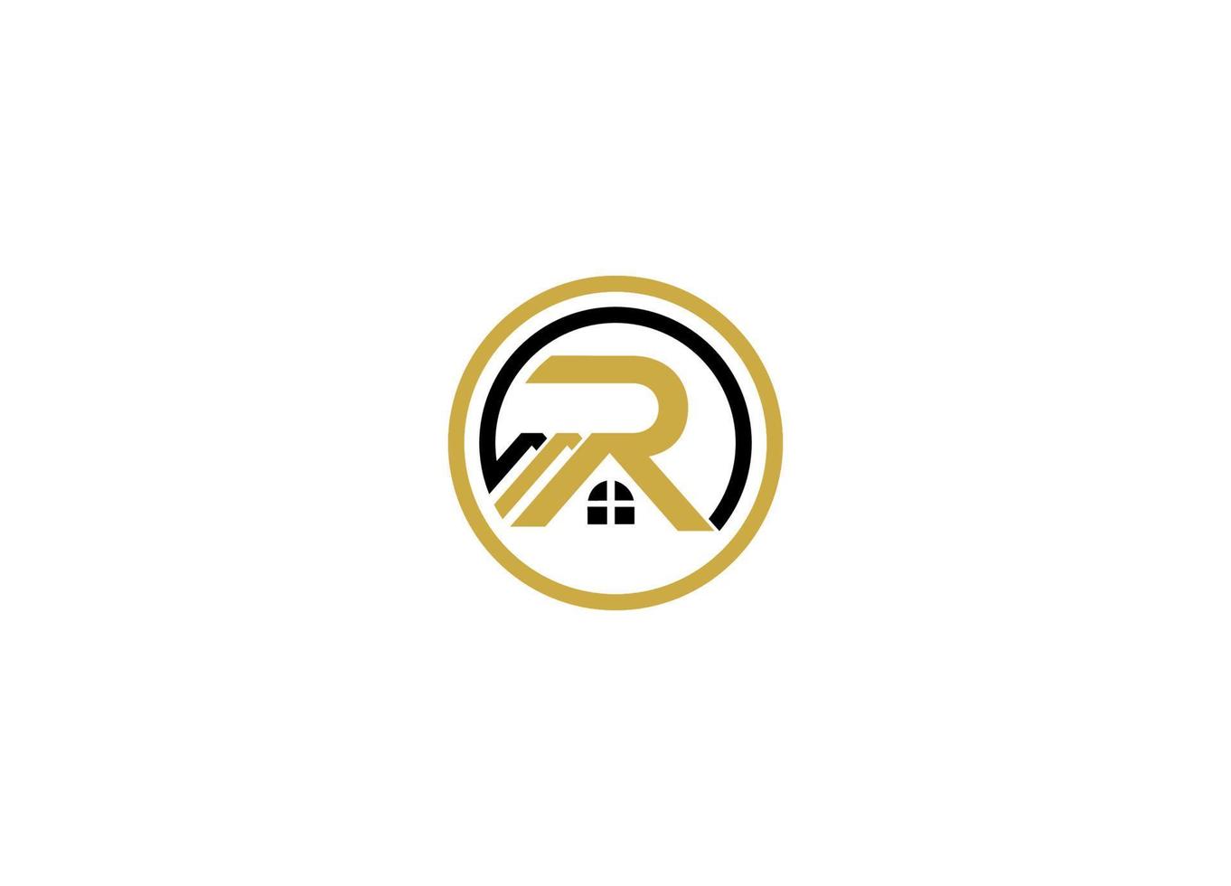 modèle d'icône de vecteur de conception de logo moderne initial r
