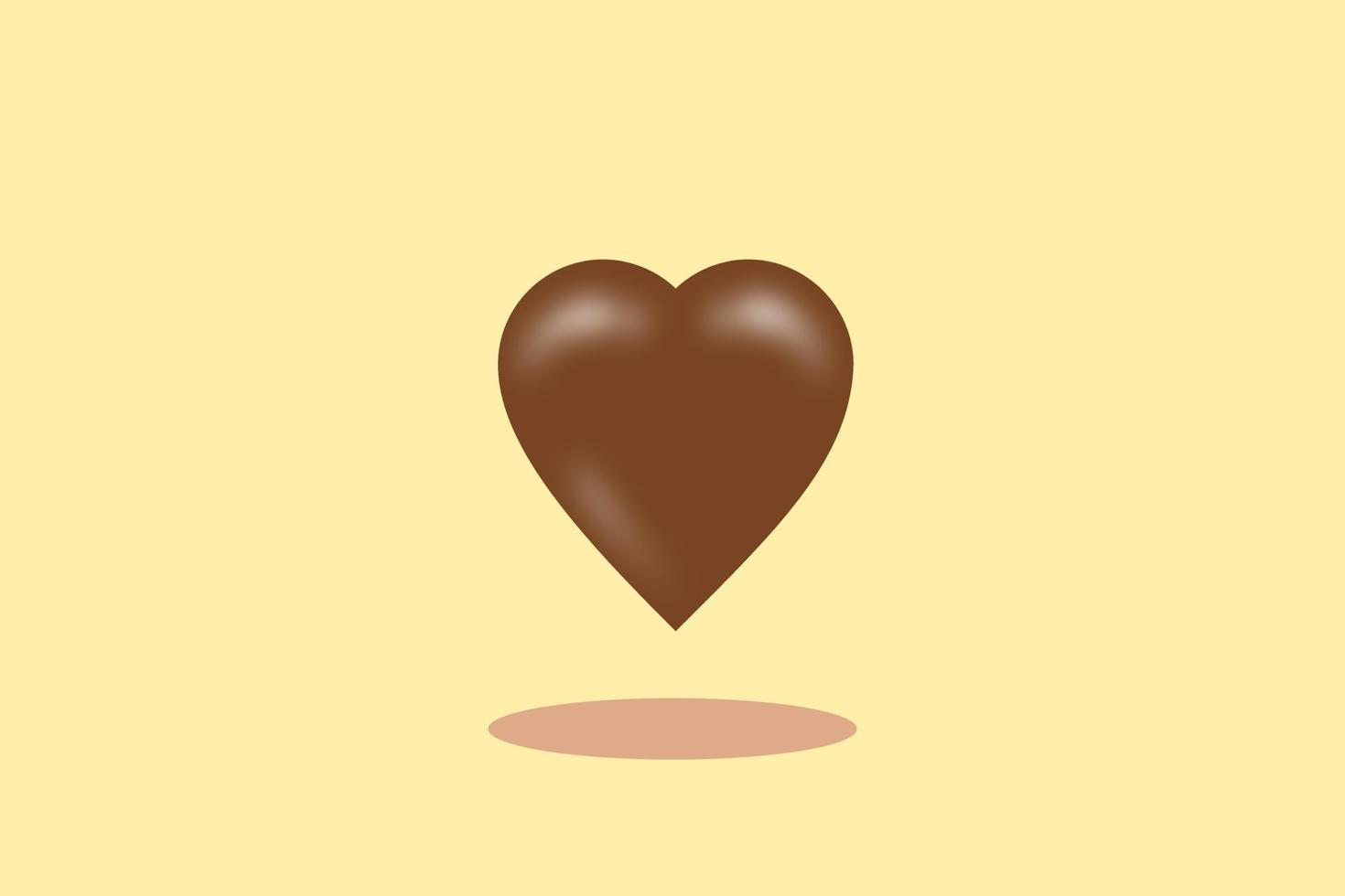 illustration de signe d'icône d'amour au chocolat vecteur