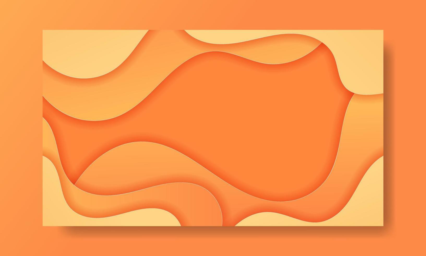 fond abstrait vague fluide orange vecteur