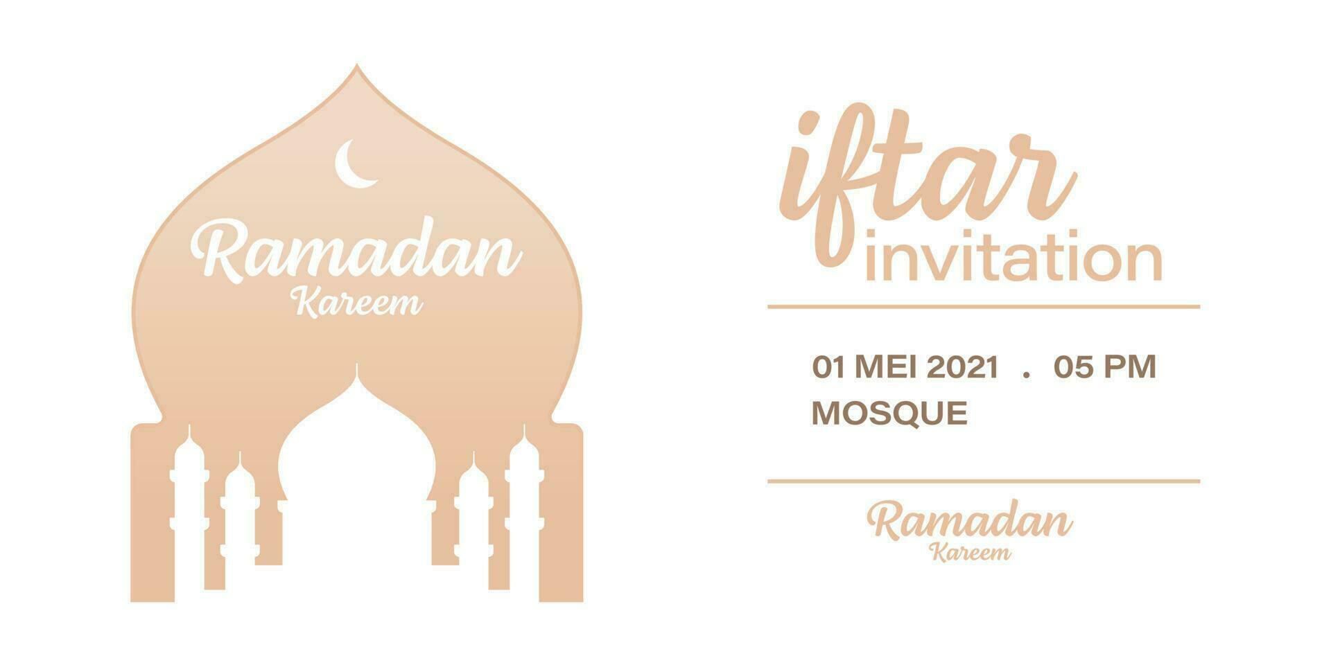 ramadan kareem briser le vecteur d'invitation rapide