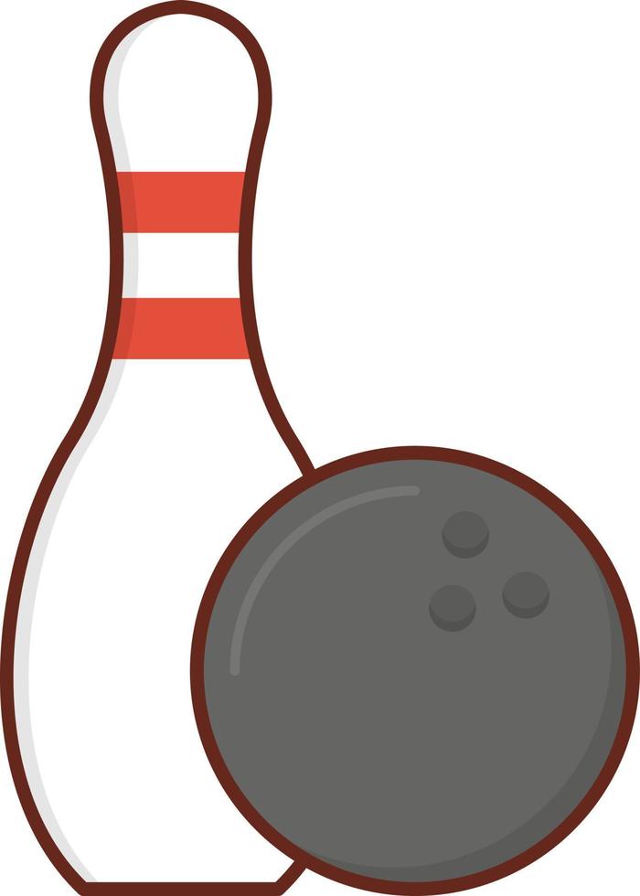 illustration vectorielle de bowling sur un fond transparent. symboles de qualité supérieure. icône de couleur plate de ligne vectorielle pour le concept et la conception graphique. vecteur