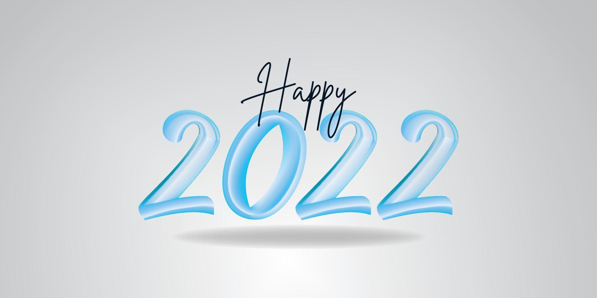 créatif bonne année 2022 design fond d'illustration vectorielle. bannière moderne bonne année 2022 modèle de vecteur de conception de fond pour cadeau.