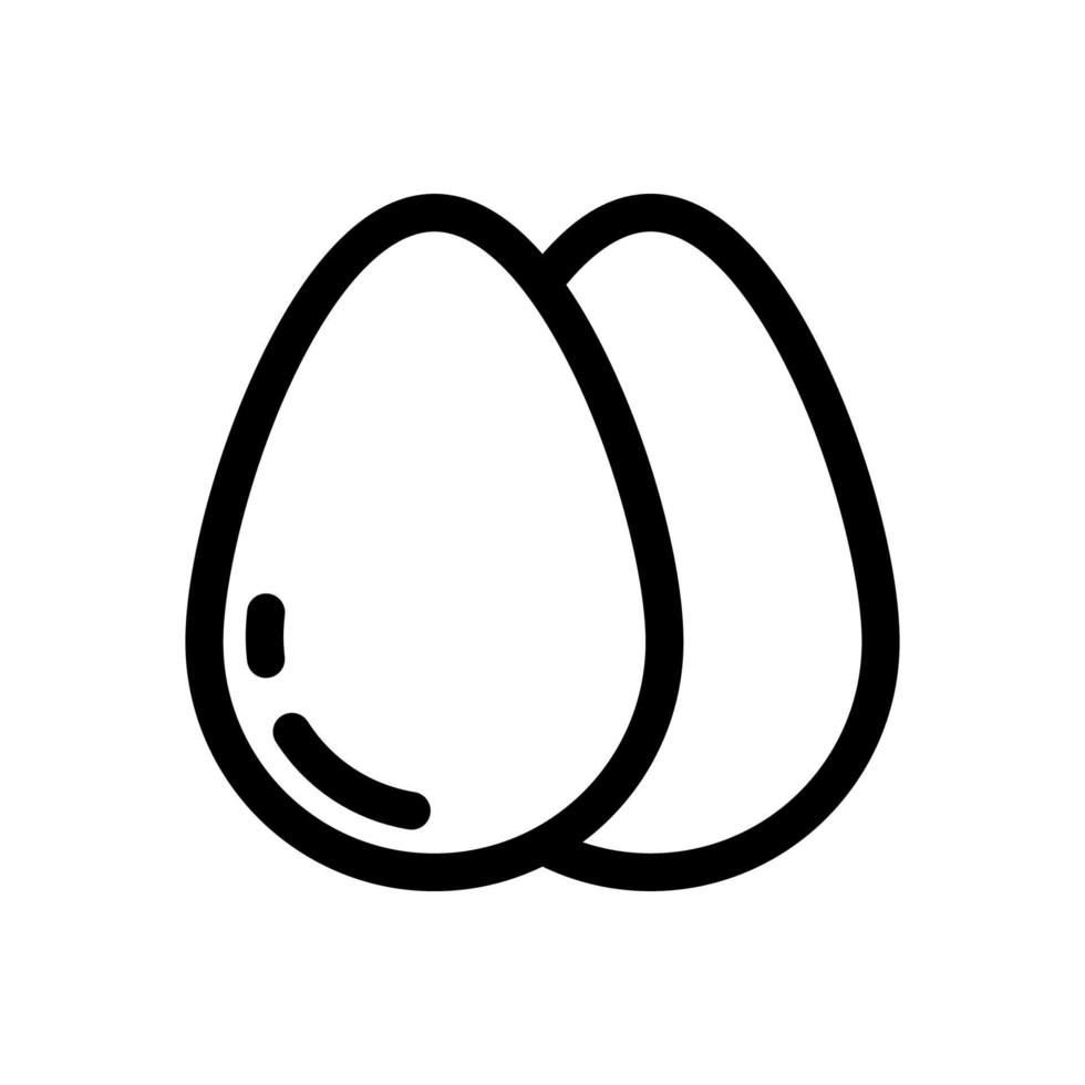 vecteur d'icône d'oeuf. symbole plat simple. illustration parfaite de pictogramme noir sur fond blanc.
