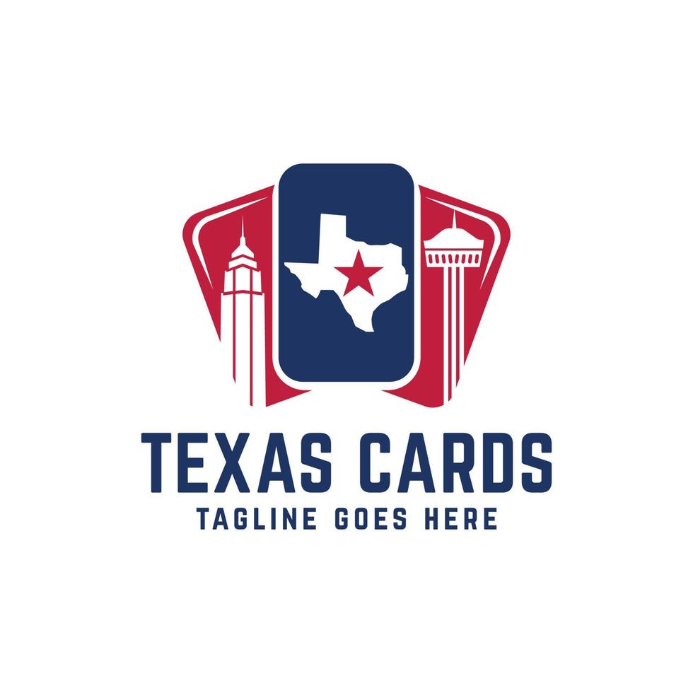 vecteur de modèle de conception de logo de cartes texas